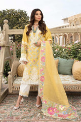 3 Piece Cotton Suit-Embroidered (Unstitch)